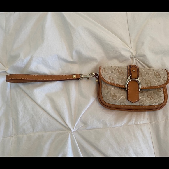 Vintage Dooney & Bourke Signature Flap Wristlet - Etsy Dooney and Bourke signature wristlet